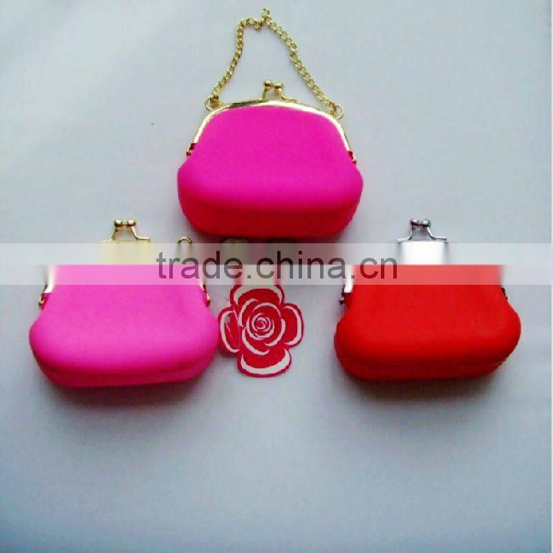 metal chain money purse ladies' silicone money bag varieties shopping money bag