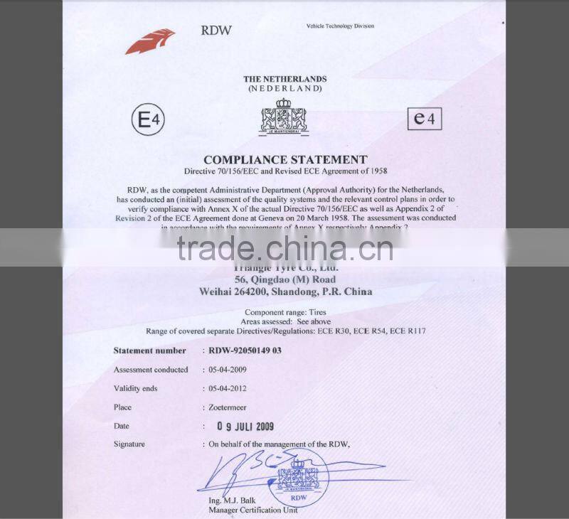 Triangle Brand Best Quality Chinese Tire 185R14C alibaba tires