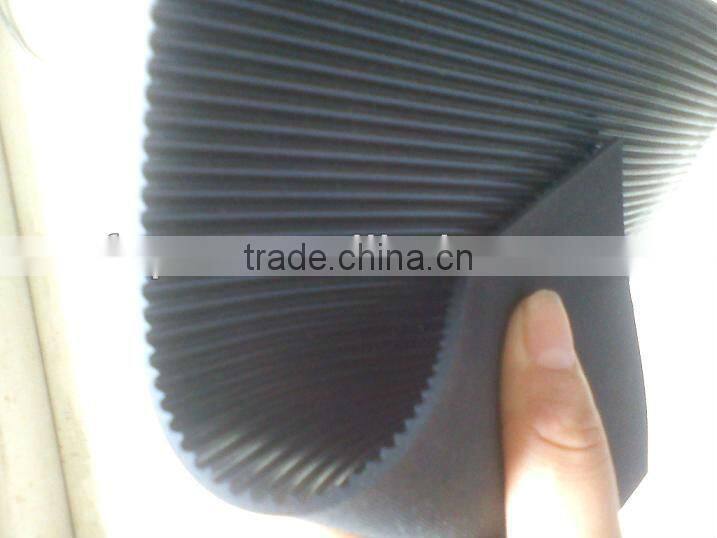 fine ribbed rubber/corrugated rubber/balck grey anti-slip rubber mats 3mm