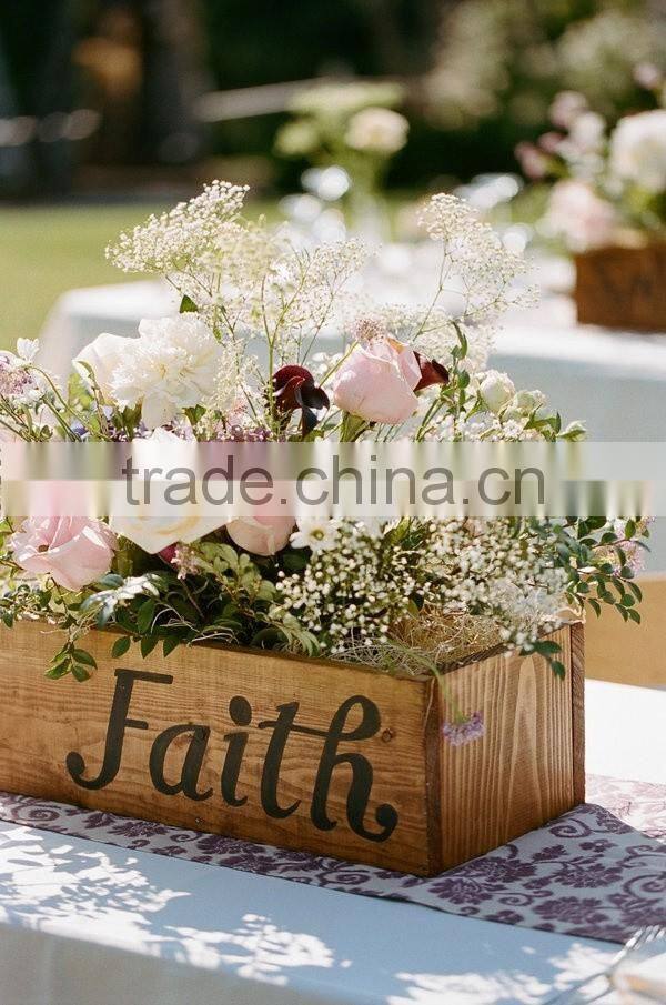Wholesale wedding decoration table centerpiece wooden box wholesale