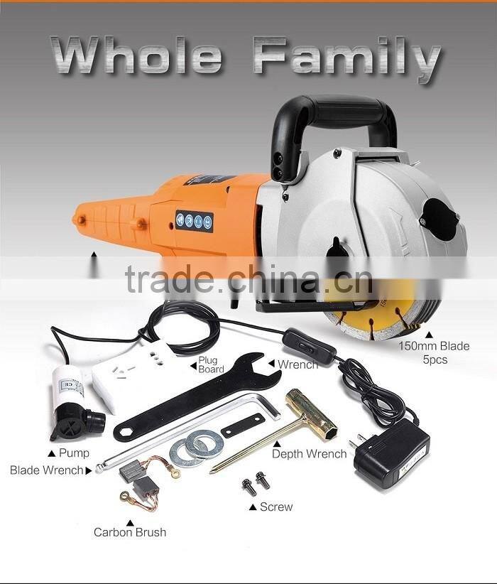 5200W Industrial Wall Chaser Machine Wall Groove Cutting Machine Wall Groove Machine Maximum 7pcs Blades With Leakage Protector