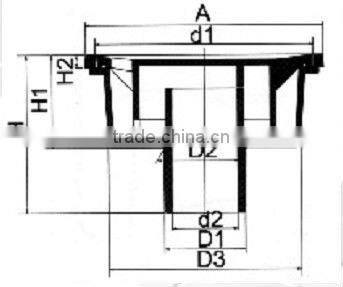 UPVC male floor drain DIN (PVC floor drain)