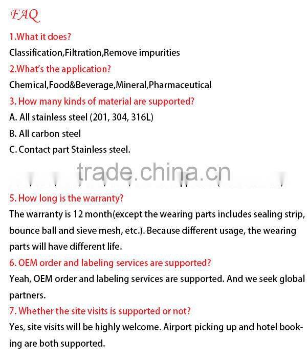 Newly design multi-deck vibrating screen for glasses powder