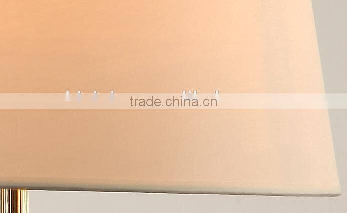 Gold plated hardware decortive crystal table lamp with lampshade