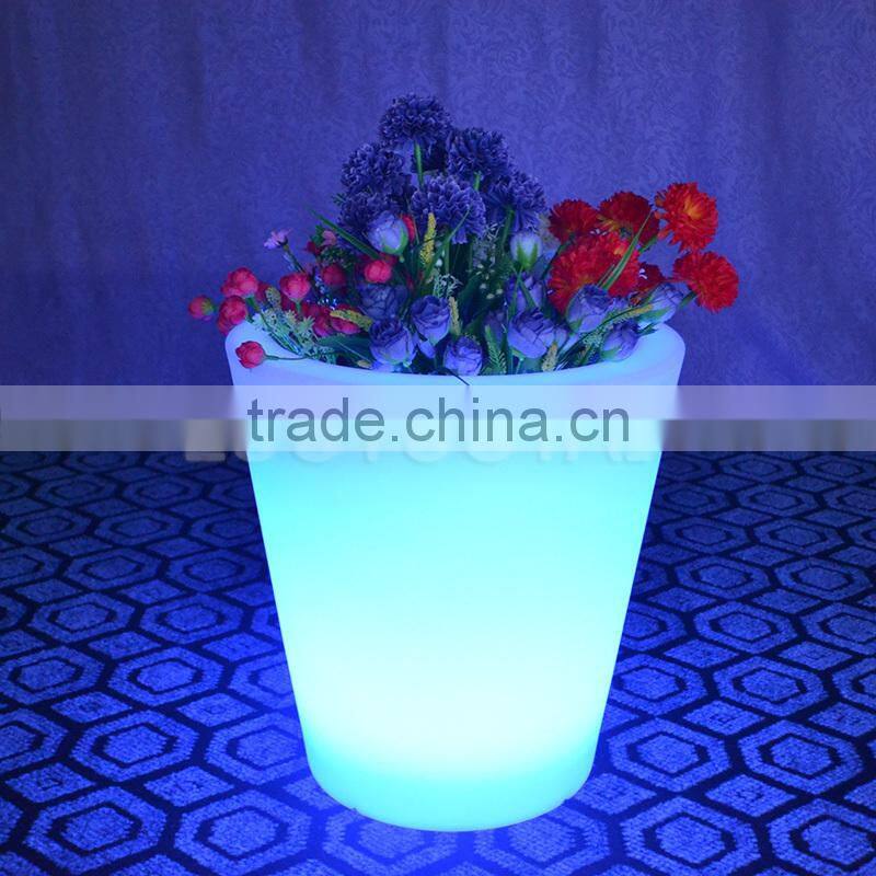 Unbroken high quality LED lighted PE ice bucket/wine cooler/flower port LTT-SF03