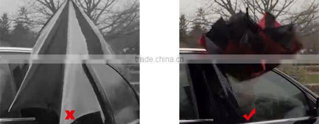 New Car straight upside down reverse umbrella with c handle
