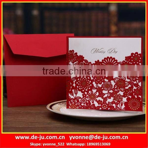 Classic White Laser Wedding Invitation Card