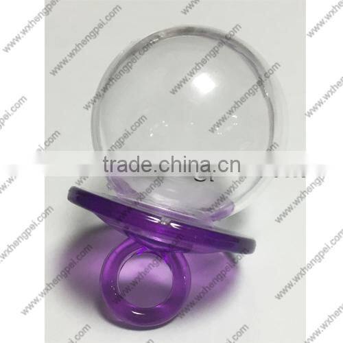 Cleverish portable cute transparent sugar ring plastic storage jewelry wedding box kit