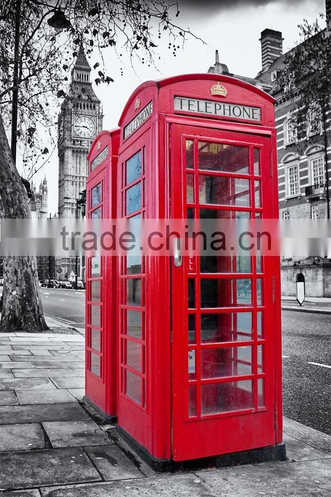 Antique red public telephone booth Bristish outdoor telephone kiosk