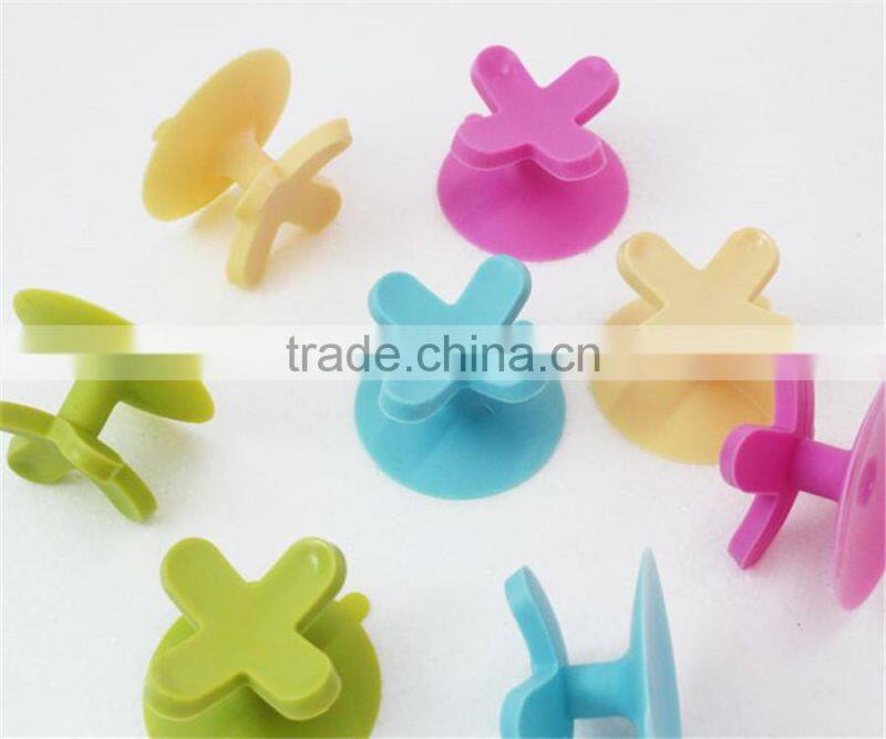 Food Grade SiIliocne Sucktion Hooks Phone Holder Single Jesus Cross Sucktion Hook