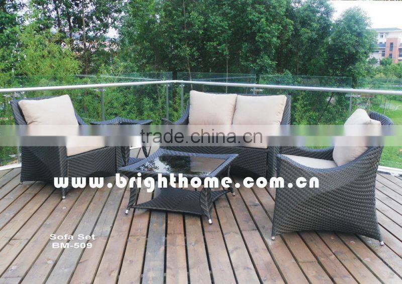 Aluminum Pe rattan Handcraft BM-509 Wicker Outdoor Sofa