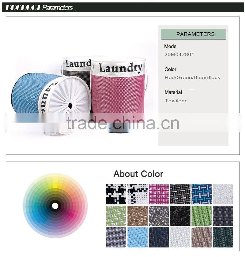 New design folding laundry basket with closing, textilene series laundry hamper