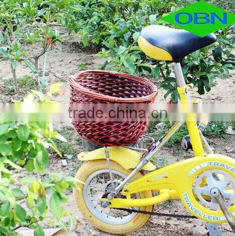 Willow bicycle basket removable decorative wicker bike basket