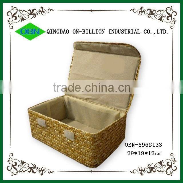 mini straw children storage bin