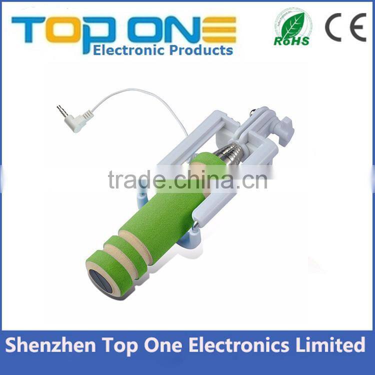 Newly factory supply CE ROHS FCC certificated foldable supreme mini anti slip selfie stick
