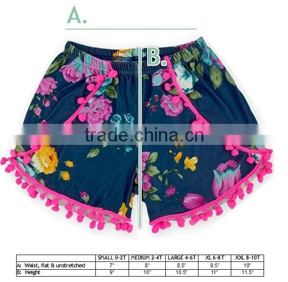 Tassel Floral Tribal Bohemian Hot Casual Beach Pom Pom Shorts Baby