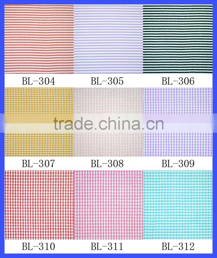 2016 wholesale unique fabric red white striped cotton seersucker fabric