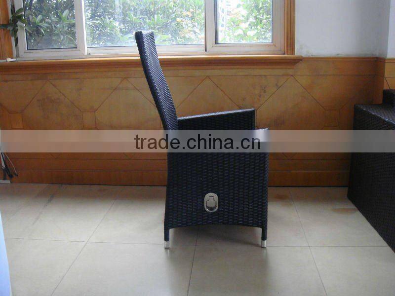 Outdoor high back rattan chairs