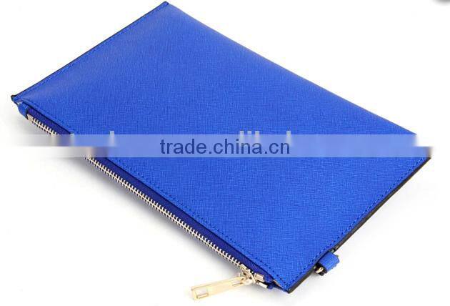 PU leather 25*14 cm Fashion New Design Black Women Makeup Bag With Cross Grain