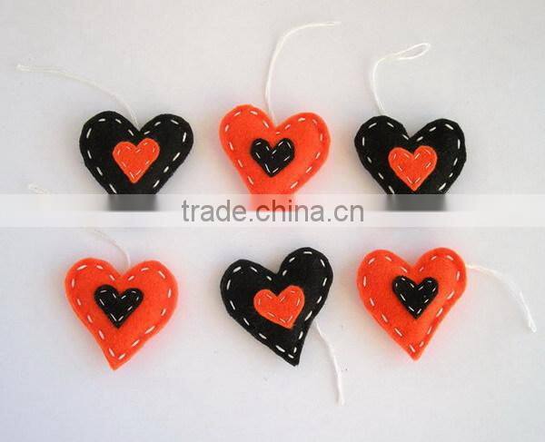 hot eco friendly new products promotional gift cute felt scrapbooking on alibaba express fabric heart ornament accessory