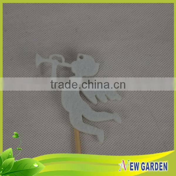 Good Quality Animal Shape At The Top Round Wood Stick For Planter