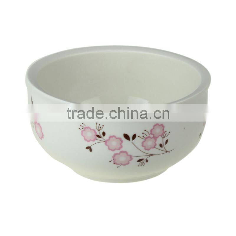 4" mini flower decal ceramic rice bowl
