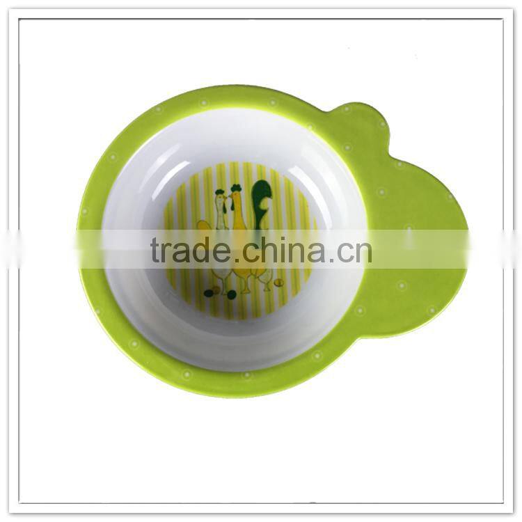 Japanese design melamine dinnerware Kids safety chook printinggo wholesale melamine popuplar plastic bowl