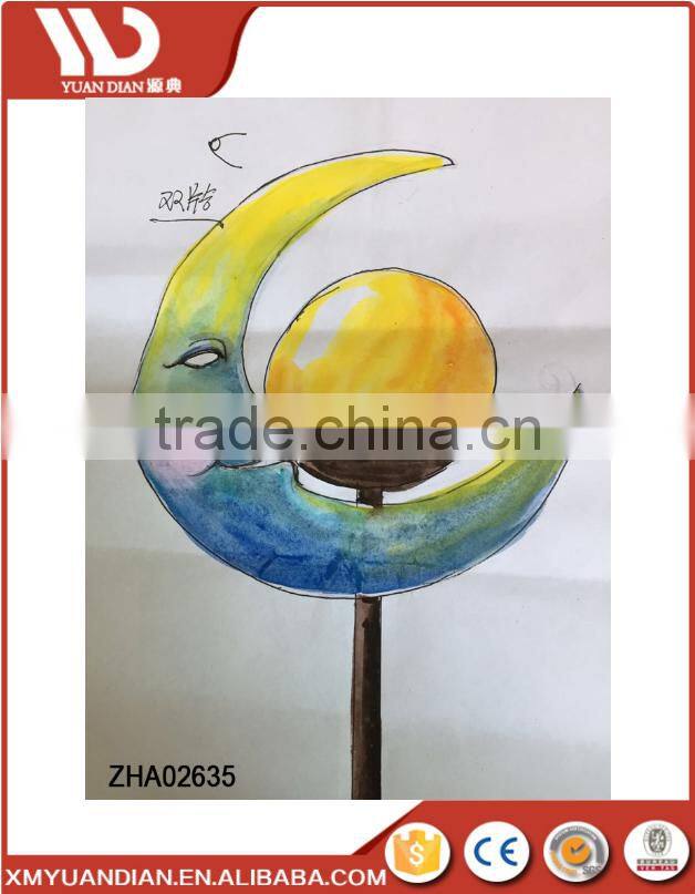 Moon Design Solar Star Light Solar Lamppost Home Solar Ball
