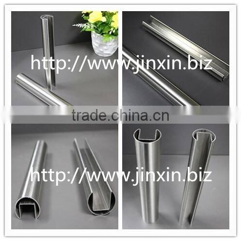 High quality AISI 304 316 handrail pipe stainless steel slot round pipe