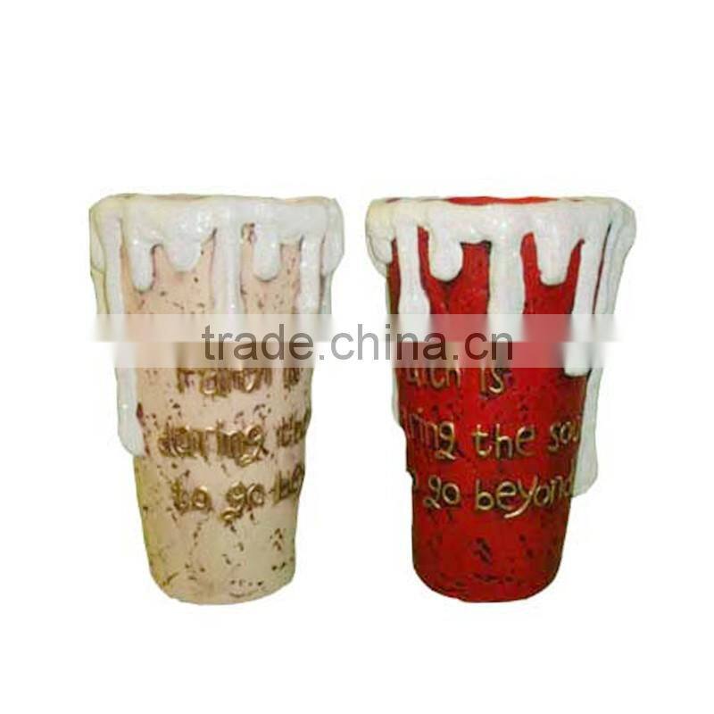 Ceramic flower pot for Christmas decor