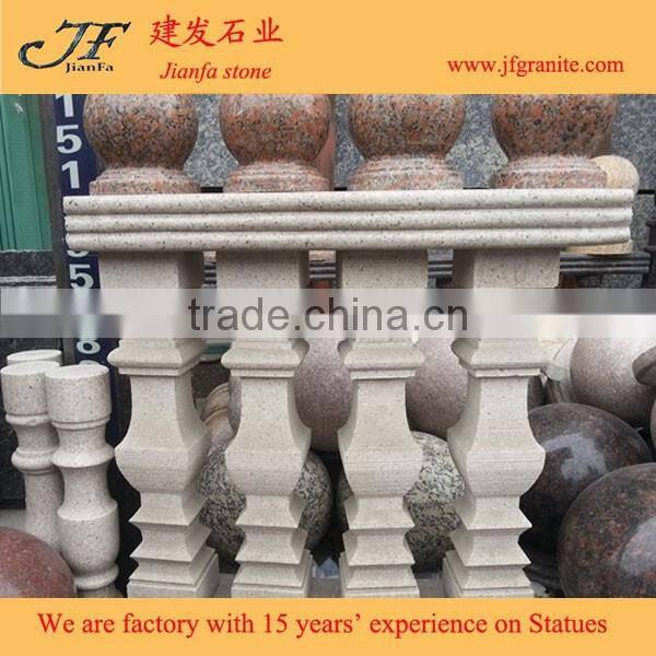 China Shrimp Pink Granite Stone Exterior Stair Handrail