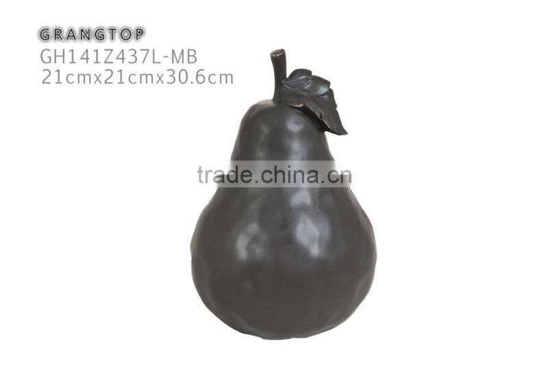Matt-black Ceramic Pear