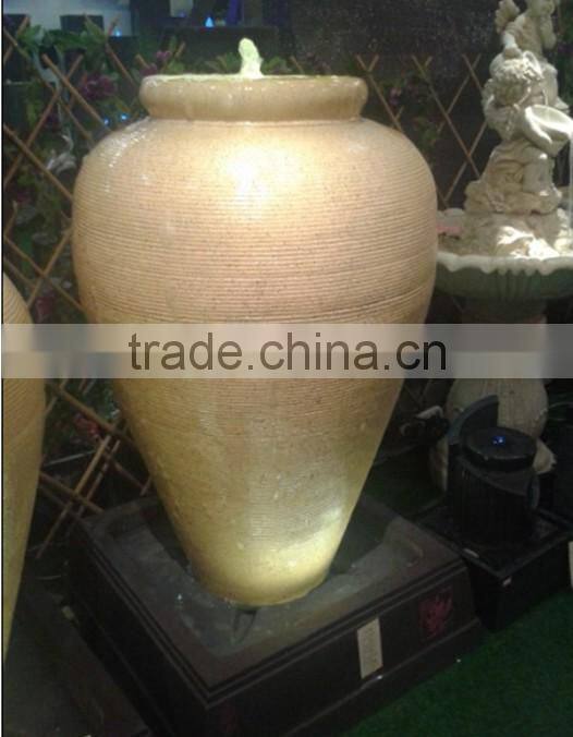 sandstone vase fountain for centerpieces
