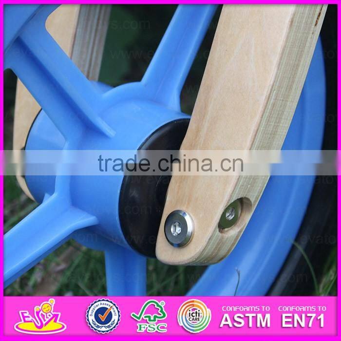 2016 wholesale cheap kids wooden bike bicycle,top fashion child wooden bike bicycle W16C134