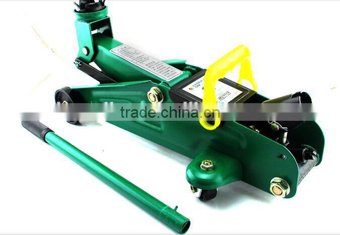 2T flexible floor car jack with wheel, easy to use car jack