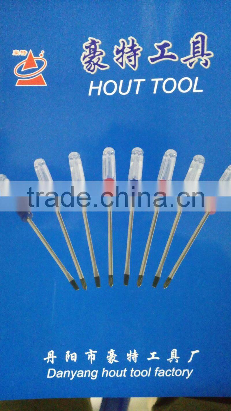 yellow&green plastic magnetic handle cheap screwdriver small tools used for dismantling of small electronic equipment