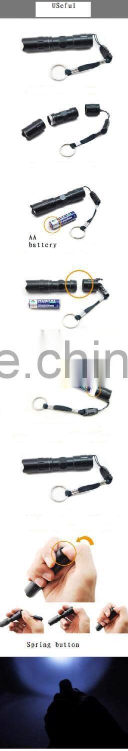 LED Flashlight LED mini flashlight aluminum alloy flashlight waterproof light flashlight