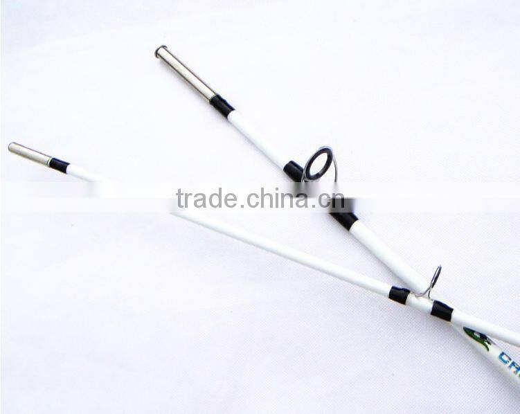 White Color 2-Section Fiberglass Spinning Fishing Rod