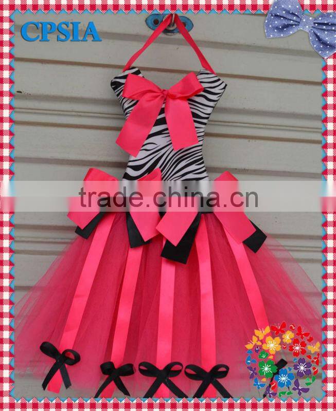 2013 Wholesale Flower Bow Holder Fashion Design Coral Cotton Tutu Bow Holder With Green Satin Ribbon