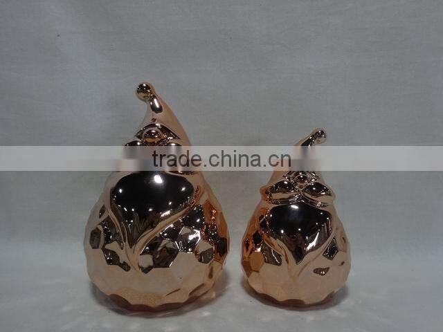 plating porcelain apple shape decorations holiday decorations