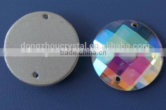 flat back round glass beads sew on crystal glass stone