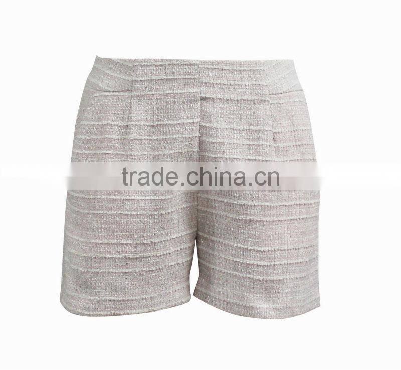 2015 New Designed Ladies Tweed Fashion Short