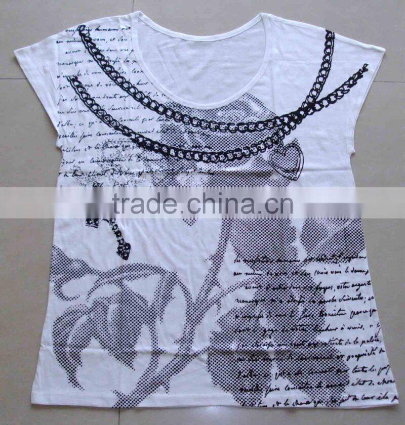 2014 fashion women t shirts with short sleeve