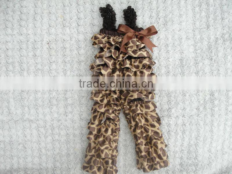 2014 Kid's clothes set baby christmas party outfit sleeveless baby top and stripes ruffle pant made in China