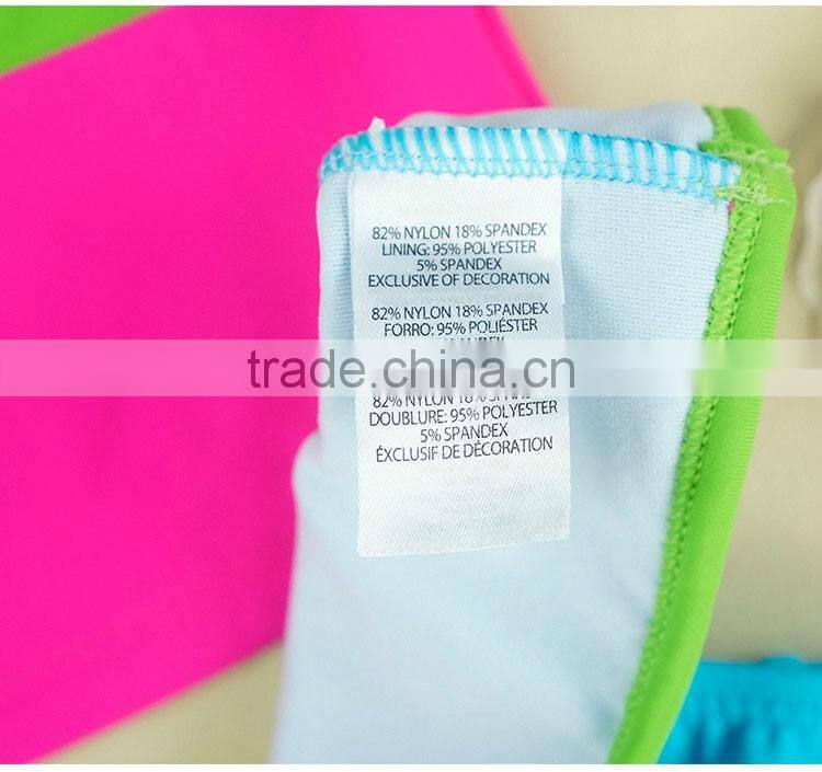 2017 Wholesale Butterfly Printed Summer Swimwear Short Sleeve European Kids Swimwear