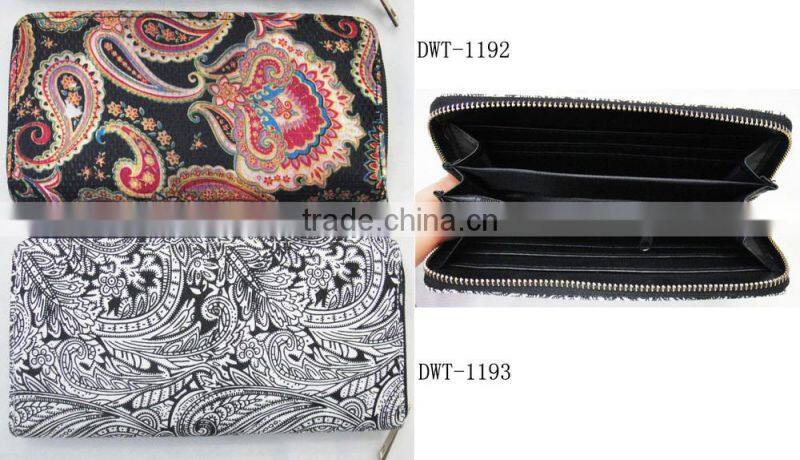 New stylish women canvas cotton classic floral wallet