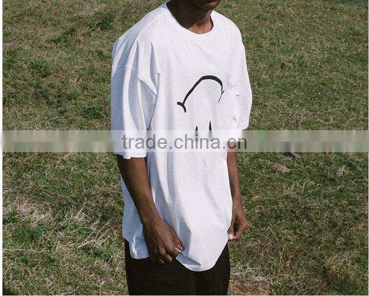 2017 t shirt men smile printing oversized 95 cotton 5 spandex t shirts