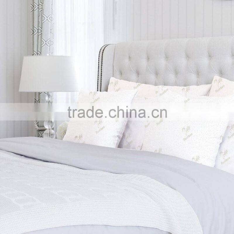 Shredded Memory Foam with Removable Bamboo Pillow Cover Case