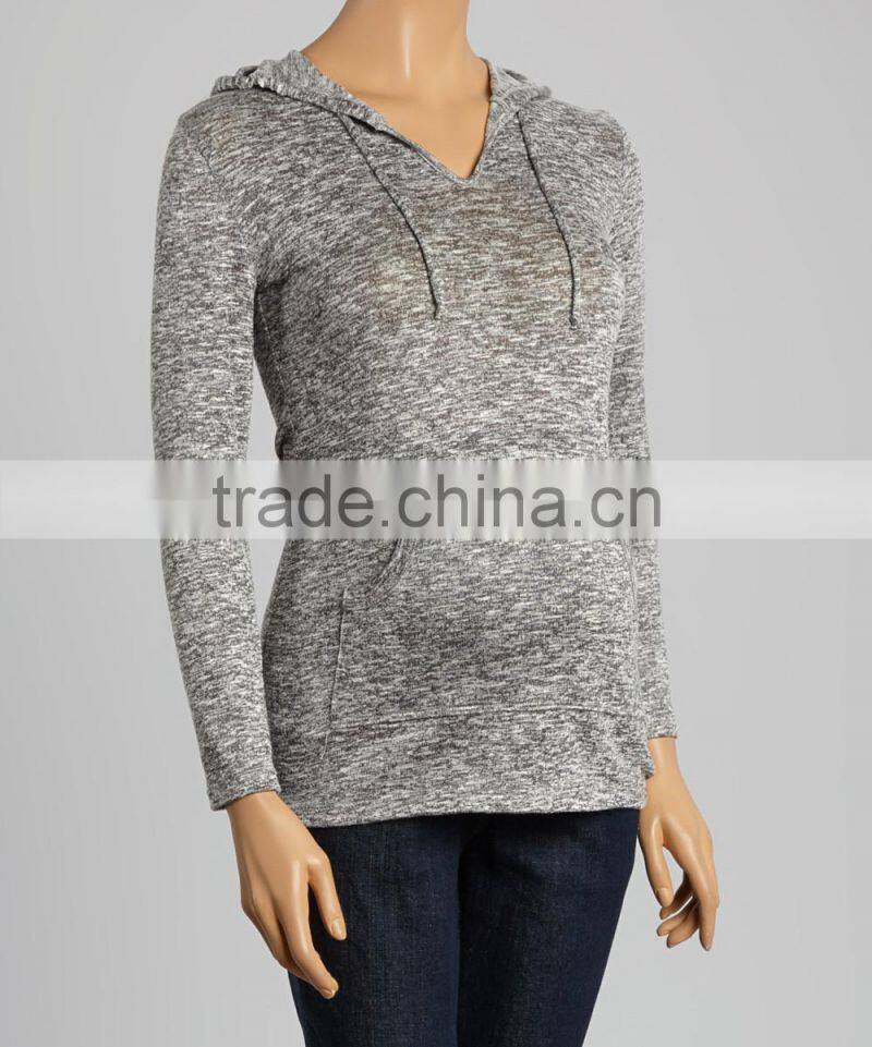 Hot Sale Maternity Hoodies With Jasper Gray Maternity Hooded Sweatshirt Soft Women Clothes SW80817-2