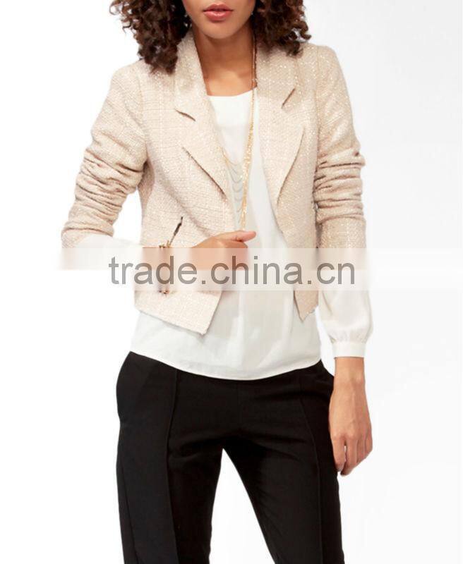 Jacquard Metallic-Blend Blazer